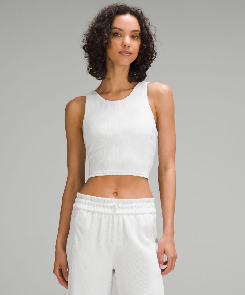 Lululemon | Women's Ribbed Softstreme Cropped Tank Top Light Vap