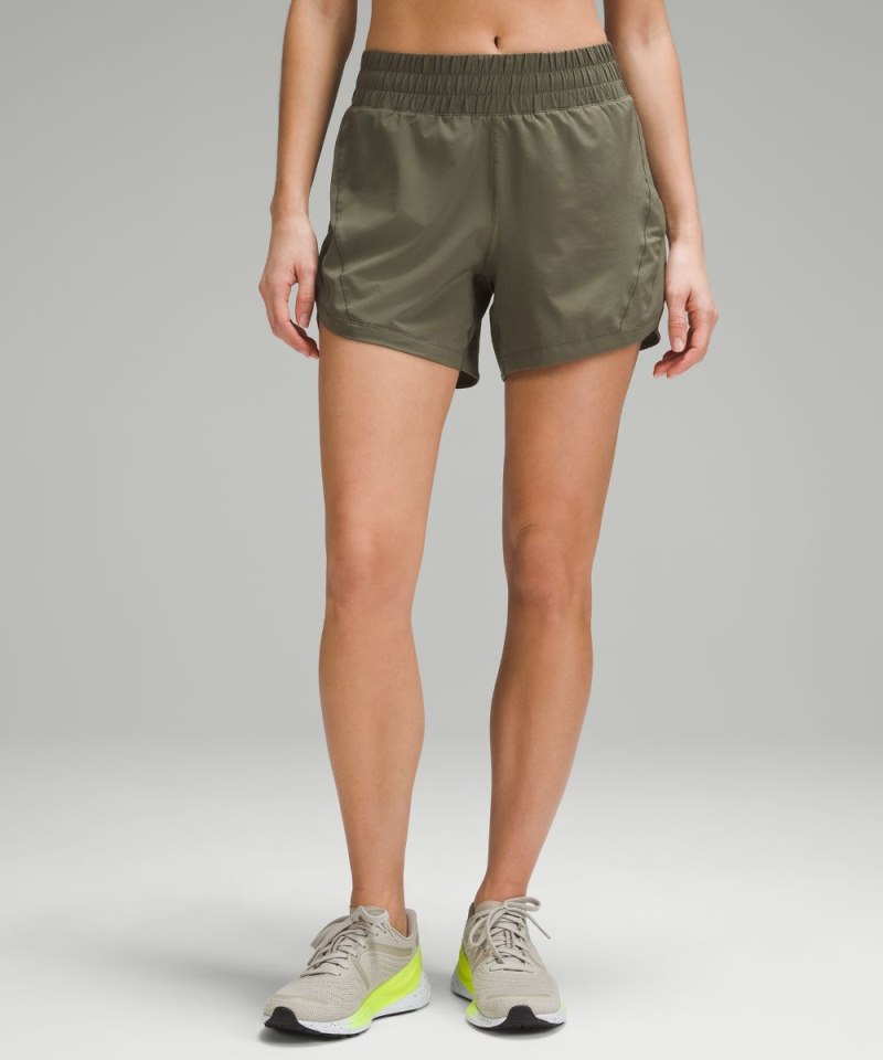 Lululemon | Women's Track That High-Rise Lined Short 5"L Army Gr