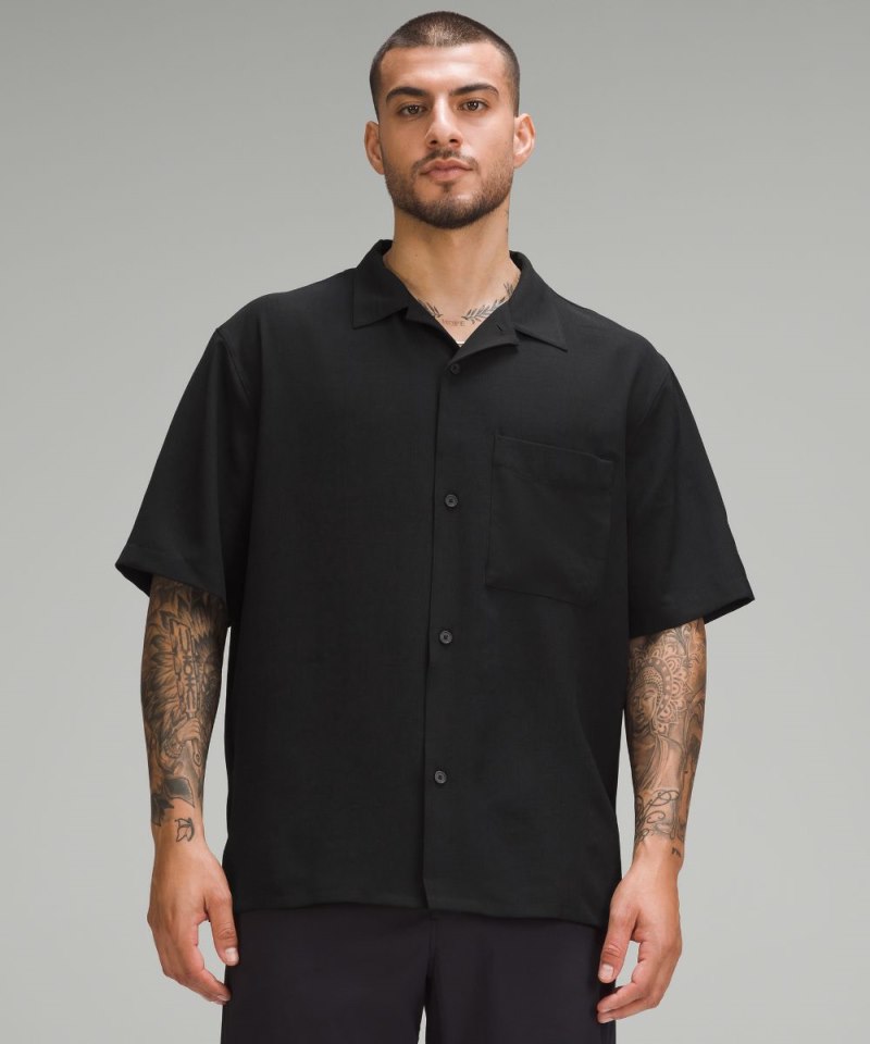 Lululemon | Men's Lightweight Camp Collar Button-Up Shirt Black